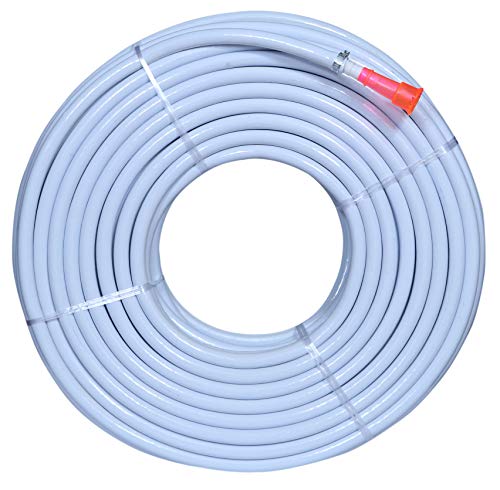 Tramp & Badger (Size : 1/2 (0.5) Inch, Length: 20 Meters, White) Heavy Duty Water Hose Pipe, Light Weight Easy to Connect For Garden, Car Wash, Floor Clean, Pet Bath, Park & Yard.