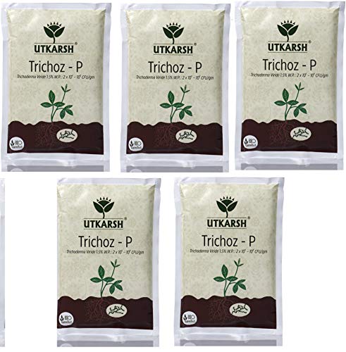 Utkarsh Trichoz-P (Trichoderma Viride 1.5% W.P.: 2 x 10^6-10^8 CFU/gm) Bio Fungicide (900gm of Each, Pack of 5)