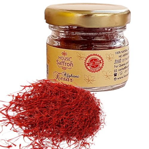 House of Saffron 2grams Afghani Kesar Pure, Natural and Finest Grade Keshar (2Grams - 2 Packs of 1gram each)