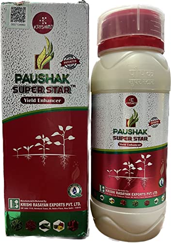 Paushak Super Star Krishaj (Plant Growth Promoter/Yield Enhancer/Flower Booster/Suitable for All Kind of Plants and Crops)… (1 Liter)