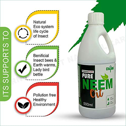 Chipku -Pure Cold Pressed, Water Soluble neem Oil for Spray on Plants and Garden (500Ml)…