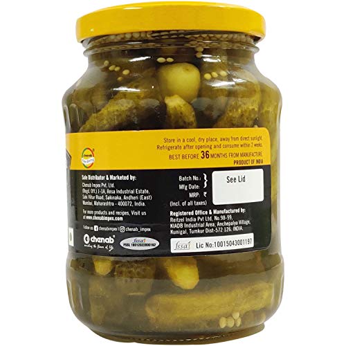 Hugo Reitzel Gherkins with Chilli, 350 g | Pack of 2