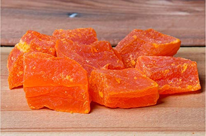 McSam Dried Papaya 200gms Papaya Chunks, Dried Papaya Cubes, Dried Fruits, Papaya
