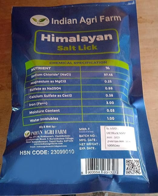 इग्रिफार्म हिमालयन ब्लॉक लिक -1 किलोग्राम - गाय, बकरी और भेड़ के लिए पशु लिक