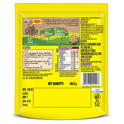 MAGGI Pazzta Mushroom Penne Pasta, Instant Pasta Made with 100% Suji & Quality Ingredients, 68.5g