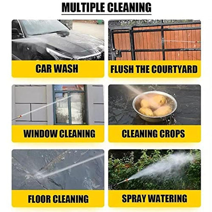 SHOPECOM Wireless High Pressure Washer Water Spray Gun for Car Wash Bike Washing Cleaning Gardening | 48V Rechargeable Electric High Pressure Water Gun with Adjustable Nozzle and 5M Hose Pipe