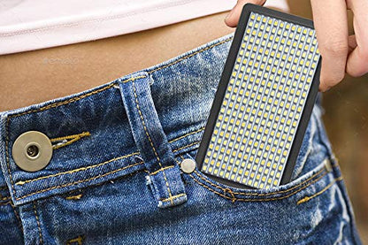 Osaka Bi-Color Dimmable LED Video Light OS-LED-308 Pocket LED Slim for All DSLR Video Cameras YouTube Video tiktok Photography Shooting with F750 Battery 8000 mAh and Fast Charger