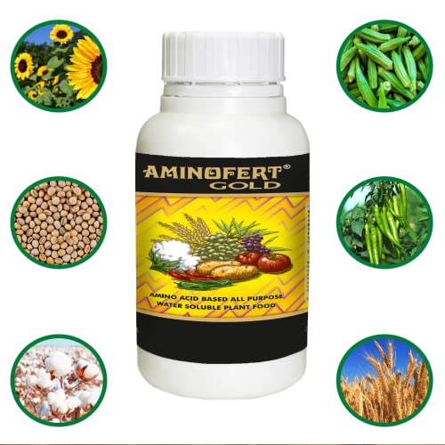 AminoFert-Gold Powder 250gm (Micro Nutrient) | Organic Plant & Root Growth Booster | Boosts White Roots Growth | 100% Water Soluble Fertilizer Potting Mixture