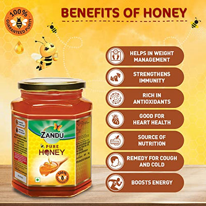 Zandu Pure Honey || 100% Pure || No Added Sugar & Adulteration, 1KG