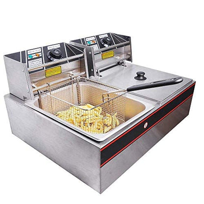 Kobbey Deep Fryer Machine Electric 12 Ltr Double Tank 6+6 Ltr with Copper Heater 5 Year Warranty