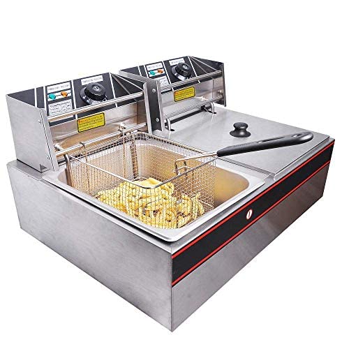 Kobbey Deep Fryer Machine Electric 12 Ltr Double Tank 6+6 Ltr with Copper Heater 5 Year Warranty