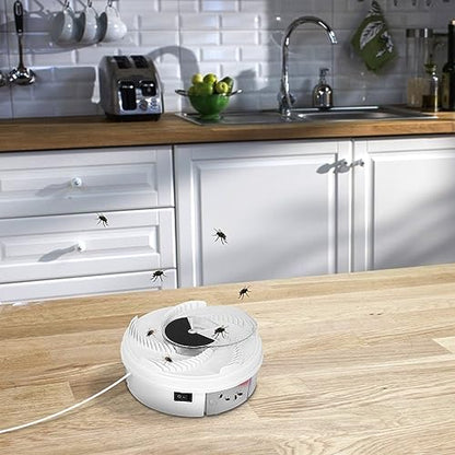 USB Powered Electric Fly Trap Automatic Fly Catcher Rotating Fly Killer Machine Pest Repellent Tool for Home Kitchen Restaurant