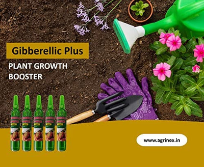 AGRINEX CORPORATION Gibberellic Power (0.1%)/ Vegetable special/Banana-tomato special/Plant growth booster/Plant hormone/Plant growth hormone (GIBBERELLIC POWER).,10mlX5 ampule (50ml) Pack Of 2