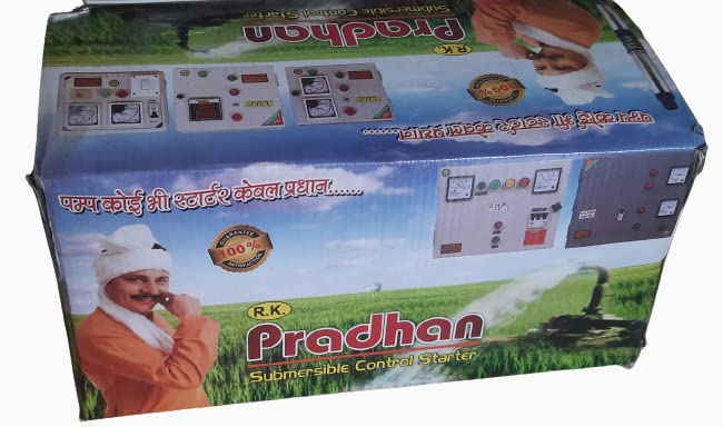 प्रधान 1 एचपी सिंगल फेज हेवी ड्यूटी (पानी+तेल) फील्ड कंडेनसर और कॉन्टैक्टर आधारित ऑटो कट-ऑफ सबमर्सिबल पंप मोटर स्टार्टर पैनल 180-240V एसी