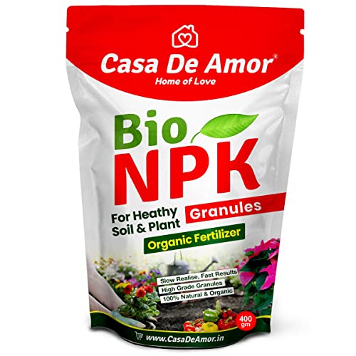 Casa De Amor Organic NPK Bio Fertilizer Granules, Perfect to Use on All Plants and Gardening (400 gm)