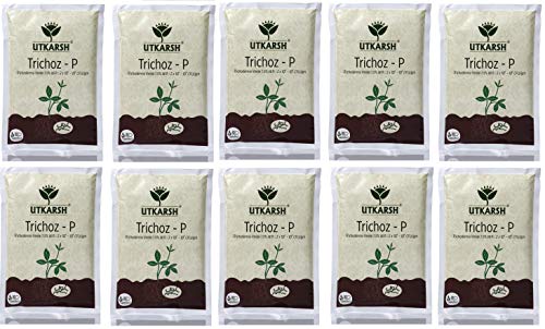 Utkarsh Trichoz-P (Trichoderma Viride 1.5% W.P.: 2 x 10^6-10^8 CFU/gm) (900 gm)- Pack of 10 Bio Fungicide