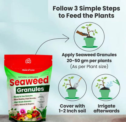 Seaweed Granules Organic Booster, Plant Growth Promoter & Bio-Stimulant (5 KG)