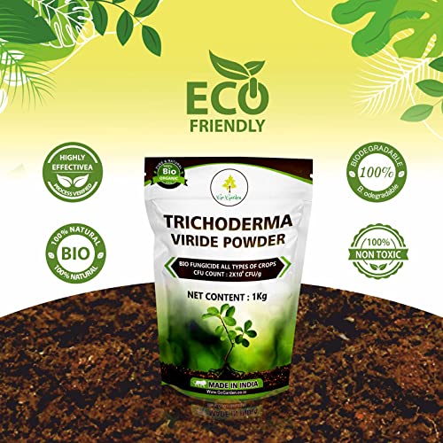 Go Garden Tricoderma Bio Fungicide for plants (2 x 10^8 CFU per Gram) Bio Fungicide - Prevents Fungal and Bacterial Diseases in Plants 1KG