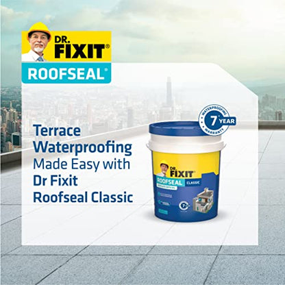 डॉ. FIXIT रूफसील क्लासिक, 4 लिटर, घरांसाठी वॉटरप्रूफिंग सोल्यूशन, टेरेस, छप्पर