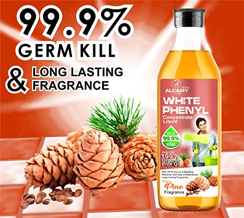 AAAL White Phenyl Concentrate Liquid (LEMON+LAVENDER+ORIGINAL PINE COMBO PACK) (200ML X 3 UNITS) (MAKES 15 TO 17 LITRE OF THICK WHITE PHENYL)