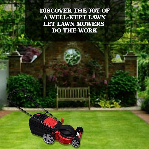 FALCON Roto Drive-460 1600W 18" Electric Rotary Lawn Mower 2800 RPM Grass Cutting Machine with 70L Catcher Box & 7 Adjustable Heights for Maintaining Garden Yard Farm