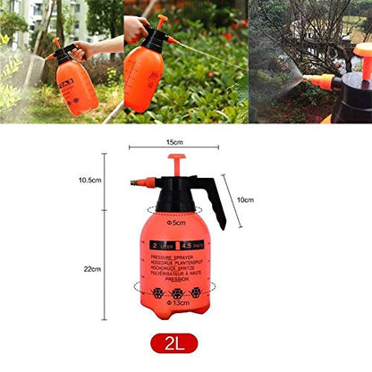 P&P BROTHERS Garden Pump Pressure Sprayer | Lawn Sprinkler | Water Mister | Spray Bottle for Herbicides, Pesticides, Fertilizers, Plants Flowers 2 Liter Capacity - Bottle Plant Water