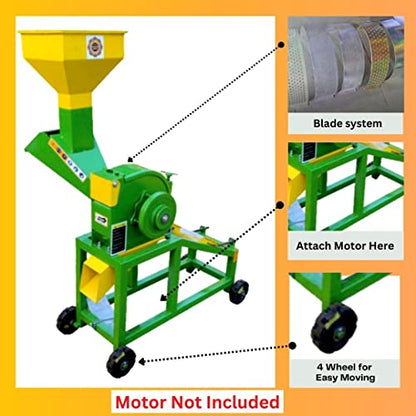 SWADESI KRAFTS 3 in 1 Grass Cutting Machine for Cow (Chaff Cut, Pulverizer, Flour Mill) Without Motor (Useful for 15 to 25 Animals) F4