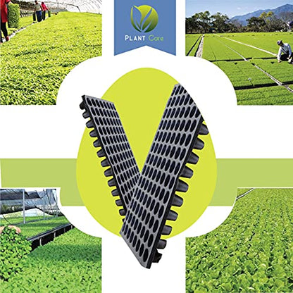 PLANT CARE Seed Starter Kit, 99 Cell Seedling Trays Gardening Germination Plastic Tray Nursery Pots Mini Propagator Plant Grow Kit Plug Tray for Seedling Germination (99 Cavity- 0.95mm)- Pack of 25