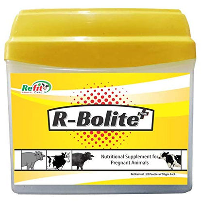 REFIT ANIMAL CARE Nutritional Supplement for Pregnant Cow, Cattle & Buffalo, 20 Pouches Set, R-Bolite+