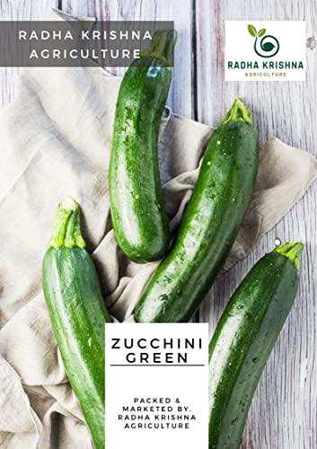 Radha Krishna Agriculture® Zucchini Vegetable Seeds | Green Zucchini Seed For Your Home Garden Pack of 50 Gram Seeds