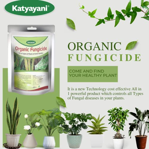 Katyayani All in 1 Organic Fungicide for Plants Flower Vegetable Mildew Rust Blight Disease Control 100 Gram Powder Pack of 1