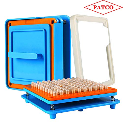 PATCO - 100 Holes - Manual Empty Capsule Filling Machine/Powder Filler Board | Capsule Filling Tray (Size 00 Capsules - 950 mg Powder Filling)
