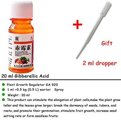 3NH® Gibberellic Acid Liquid 20ml 920 Plants Growth Regulator Break Sleep Fertilizer Production Increasing for Farm Garden shown Liquid