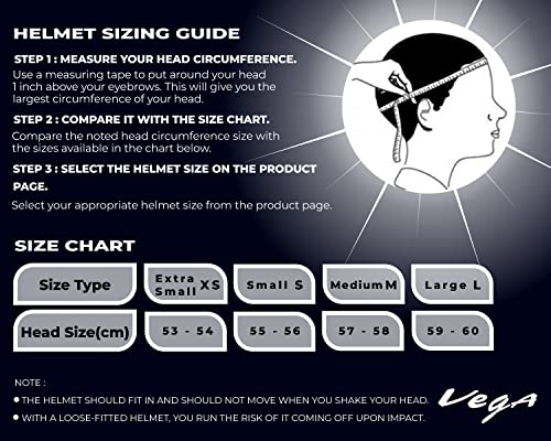 Vega Atom ISI Certified Smooth Matt Finish Open Face Helmet for Men and Women with Clear Visor(Dull Black, Size:M)