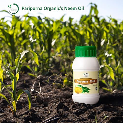 Paripurna Organics Neem Oil For Plant 100 ml | Neem Oil effective for Plant & Garden, agricultural sprayers use for Plants Insects pesticides