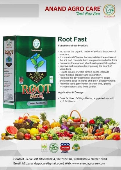 Root Fast Powder 98% - Super Potassium Humate 98% Plant Growth Promoter.