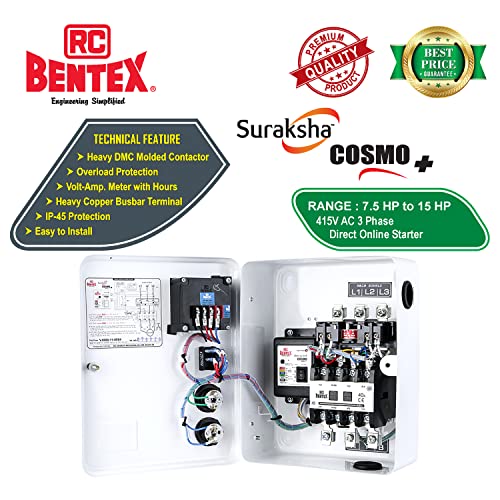 RC BENTEX सुरक्षा कॉस्मो+ HM DOL सबमर्सिबल कंट्रोल पॅनल 15 HP 30-42 A सह
