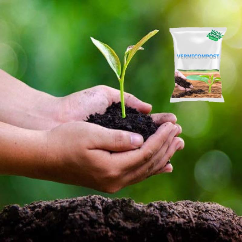 SDF Vermicompost | Organic Manure for Plants | Fertilizer for Home Gardening | Soil Mix for Pot Plants | Compost Garden Soil | Enriched Potting Soil | Natural Booster for Flowering Plant 25kg