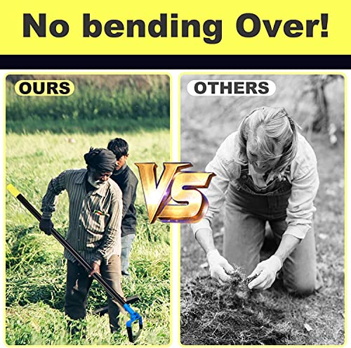 REDBUILD™ Heavy Duty Hand Weeder with Handle (5 Feet Handle) | Manual Weeder for Agriculture | Weed Remover | Weed Removal Equipment | Agriculture Tools for Farming | Stirrup Hoe