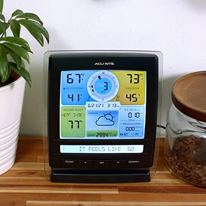 AcuRite 01512 Wireless Weather Station with 5-in-1 Weather Sensor: Temperature and Humidity Gauge, Rainfall, Wind Speed and Wind Direction