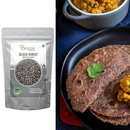 BAJUM 1 KG 2 PACK BLACK WHEAT for eating and cooking | kale gehu ka atta | Produce of India from Organic Farms
