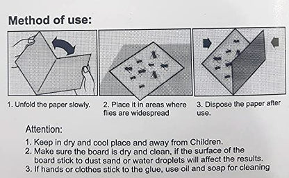Spicado Traders Fly Trap for Home Glue Trap for House Fly , Sticky Fly Stick Paper Pack of 5