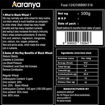 BLACK WHEAT ATTA| 100% natural | First grade quality grain| Diabetes atta | Full fiber grain | Delecious wheat flour