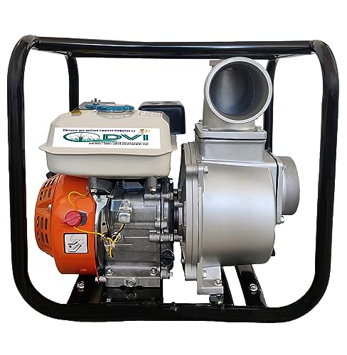 DVI 4 स्ट्रोक 6.5HP पोर्टेबल पेट्रोल वॉटर पंप (4 इंच) वॉटर पंप प्रगत तंत्रज्ञान पेट्रोल इंजिन 3600 RPM कृषी, पाणी उचल, कमी इंधन वापरासाठी वापरले जाते | दीर्घकाळ चालणारे जीवन.