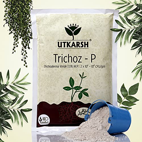 Utkarsh Trichoz-P (900 gm)(Trichoderma Viride 1.5% W.P.: 2 x 10^6 - 10^8 CFU/gm.) Bio Fungicide (set of 2)