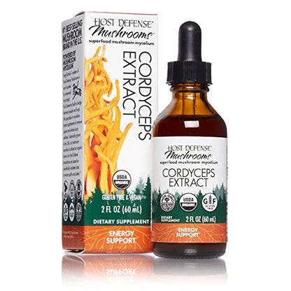 Host Defense - Cordyceps Extract, Mushroom Support for Energy, 60 Servings (2 oz)