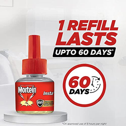 Mortein Insta5 Mosquito Repellent Liquid Refill - 45ml x 6 (Buy 4 Get 2 Free) | 100% Protection from Dengue Mosquitoes, Pack of 6