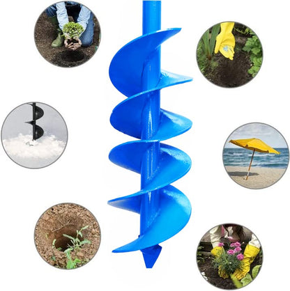 REDBUILD™ Dual Blade Earth Auger Hole Digger, Heavy Duty Drilling Machine, Garden Auger Drill Rapid Planter, Fence Post Manual Digging Soil Auger for Planting Trees | Agriculture Tools for Farming