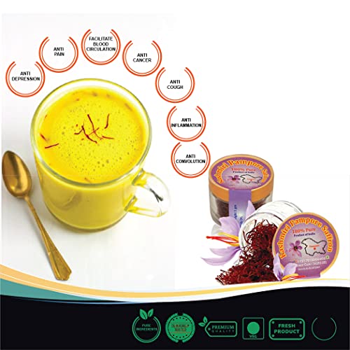 GA+ Kashmiri Negin Pampore Organic Saffron Organic Saffron, 1 g
