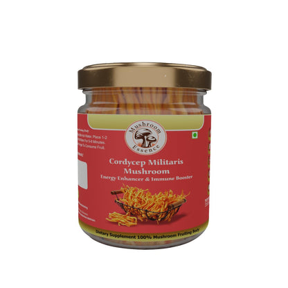 Mushroom Essence Cordycep Militaris Dry Mushroom for Energy,Endurance and Immunity -17gms